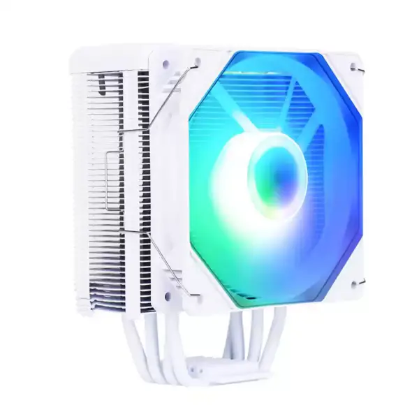 Sama White Rainbow Rgb Herní počítačové chlazení Chladič tepelné trubice Procesor Chlazení vzduchu Cpu Vzduchové chladiče se 4 měděnými trubkami