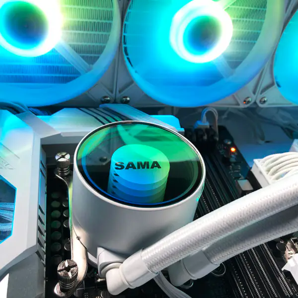 Sama Universal Intel Amd Argb White Heat Dissipation Cpu Aio Liquid Cooler Vodní chlazení Chladič Cpu pro herní počítač