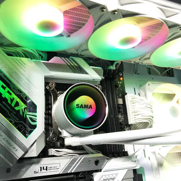 Sama Universal Intel Amd Argb White Heat Dissipation Cpu Aio Liquid Cooler Vodní chlazení Chladič Cpu pro herní počítač