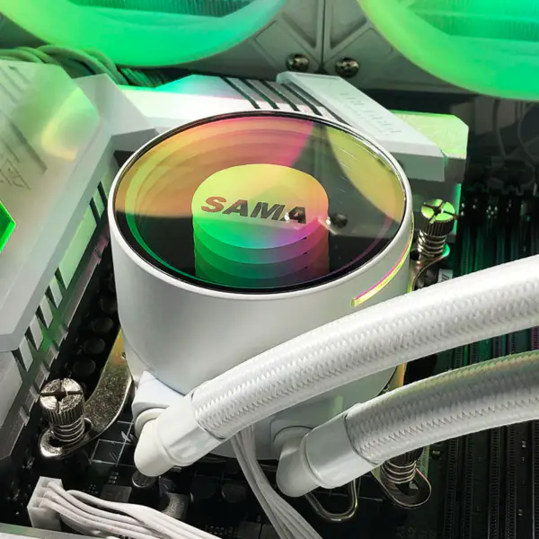 Sama Universal Intel Amd Argb White Heat Dissipation Cpu Aio Liquid Cooler Vodní chlazení Chladič Cpu pro herní počítač