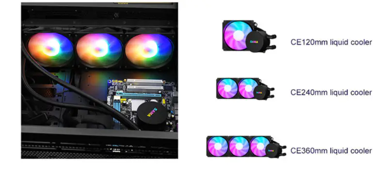 Sama Vodní chlazení Pc Gaming Cpu 120mm Cpu Liquid Cooler Cpu Cooler s displejem