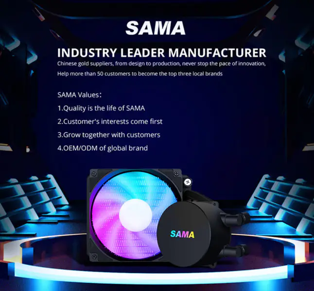 Sama Vodní chlazení Pc Gaming Cpu 120mm Cpu Liquid Cooler Cpu Cooler s displejem