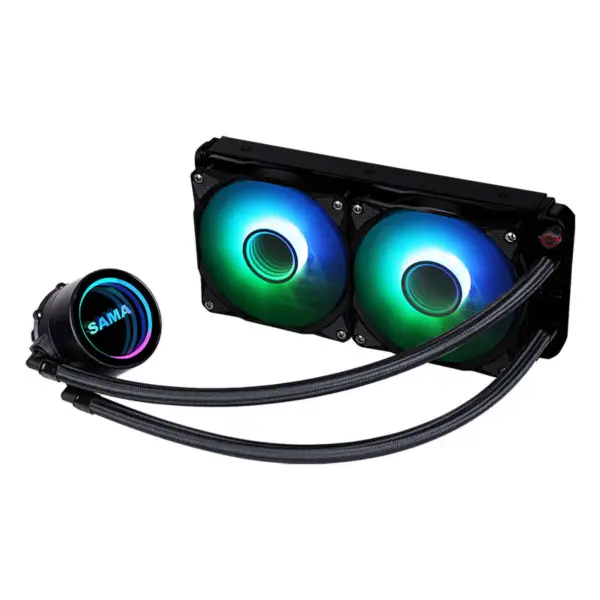 Sama White Gpu Aio Am4 Cooler Cpu Vodní chlazení Ventilátor Liquid Custom Heatdink pro Cpus
