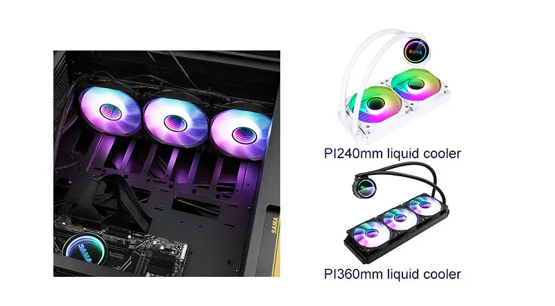 Sama White Gpu Aio Am4 Cooler Cpu Vodní chlazení Ventilátor Liquid Custom Heatdink pro Cpus