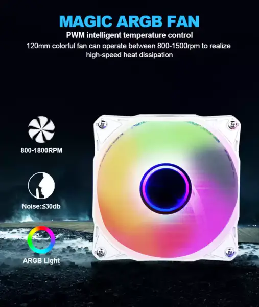 Sama přizpůsobené 120mm osvětlení RGB Liquid Aio Cooler Cpu Liquid Cooler Vodní chlazení Liquid Cooler pro PC