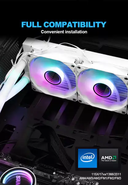 Sama přizpůsobené 240mm osvětlení RGB Liquid Aio Cooler Cpu Liquid Cooler Vodní chlazení Liquid Cooler pro PC