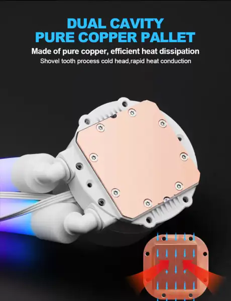 Sama přizpůsobené 240mm osvětlení RGB Liquid Aio Cooler Cpu Liquid Cooler Vodní chlazení Liquid Cooler pro PC