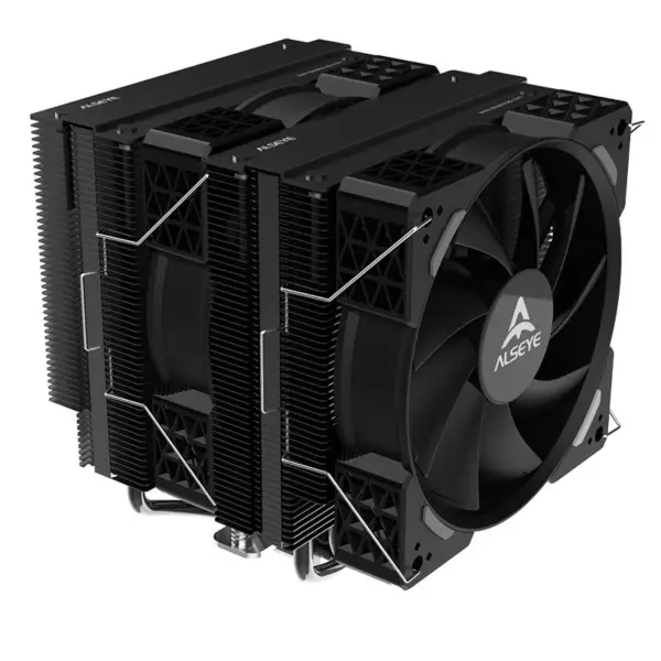 Alseye 120mm Pwm Dual Fan Cpu Cooler s vysoce výkonným ventilátorem Chlazení ventilátoru Pc