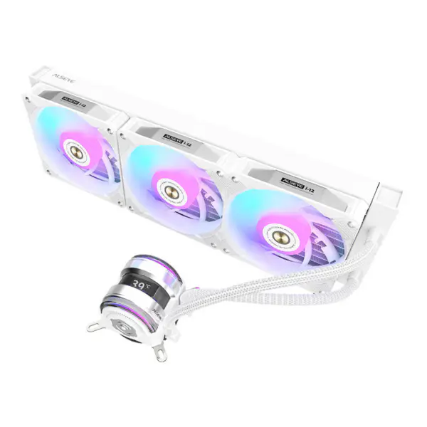 Alseye 2023 Newly I360 360mm Dual Pump Real Time Cpu gpu Status Display Liquid Cooler