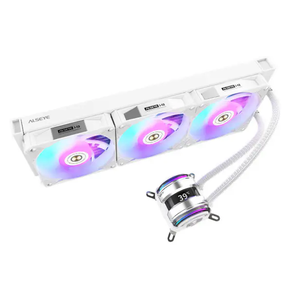 Alseye 2023 Newly I360 360mm Dual Pump Real Time Cpu gpu Status Display Liquid Cooler