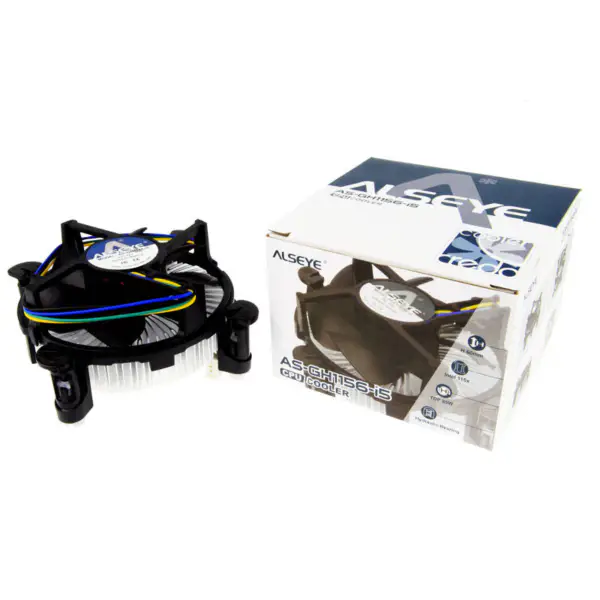 Alseye 4-pin Pwm Cpu Cooler s hliníkovým chladičem 3,5-palcovým ventilátorem pro PC počítač Core I3 I5 I7 Socket 1151 1150 1155 1156