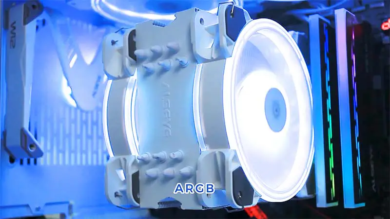 Alseye 6pipes 120mm chladič s dvojitým ventilátorem Argb Cpu Fan Cooler