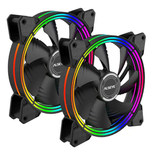Alseye Advanced RGB Lighting 140mm Pwm Case Fan and Fan Software Control Liquid Aio 280mm Radiator Cooling