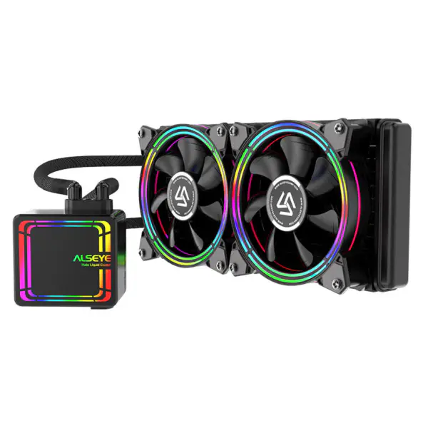 Alseye Aio Cpu Liquid Cooler, Lga 1700 Ready, 240mm chladič, dva 120mm Pwm ventilátory