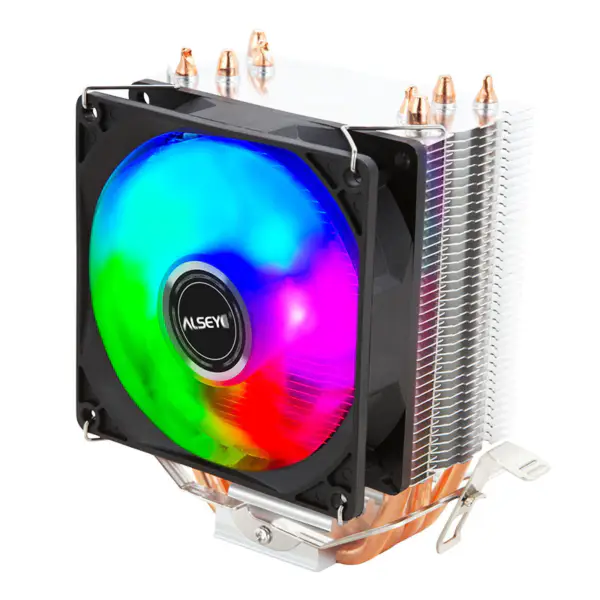 Alseye Am90-4 4 tepelné trubky Cpu Cooler s 90mm RGB chladicím ventilátorem pro herní PC skříň