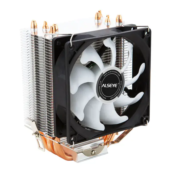 Alseye Am90-4 4 tepelné trubky Cpu Cooler s 90mm RGB chladicím ventilátorem pro herní PC skříň