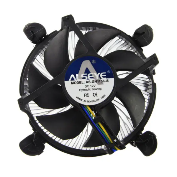 Alseye As-gh1156-i5 Cpu Cooler 90mm Cpu Fan With Heat Sink Radiator Tdp 85w Cooler For Lga 1155/1151/1150 / I3/i5