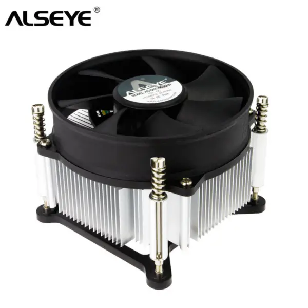 Alseye Cpu Air Cooler Fan Tdp 95w chladič chladiče s 90mm 4pin Pwm chladící ventilátor 900-2400rpm pro Lga 1155/1150/1151/1156/i3/i5