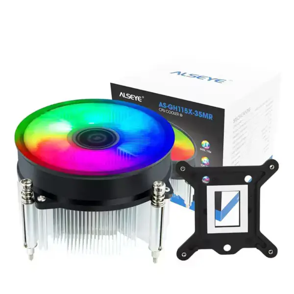 Alseye Cpu Cooler Intel Lga 1155 1156 a Cpu Rgb Led pro Cpu Case Computer