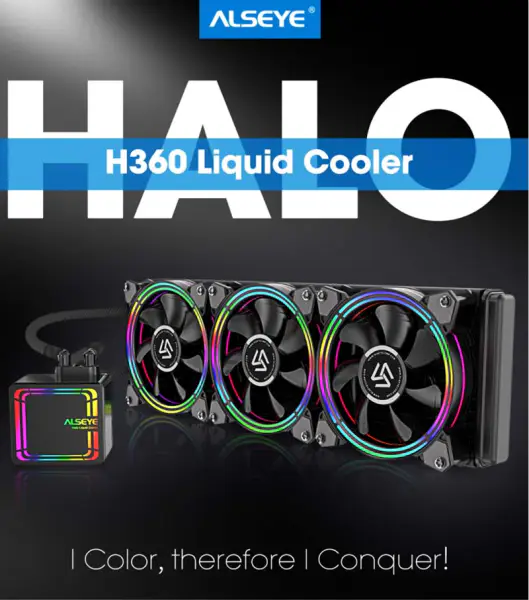 Alseye Cpu Cooler Rgb Vodní chlazení 120mm Pwm Fan Vodní chladič pro Lga 775/115x/1366/2011/am2/am3/am4