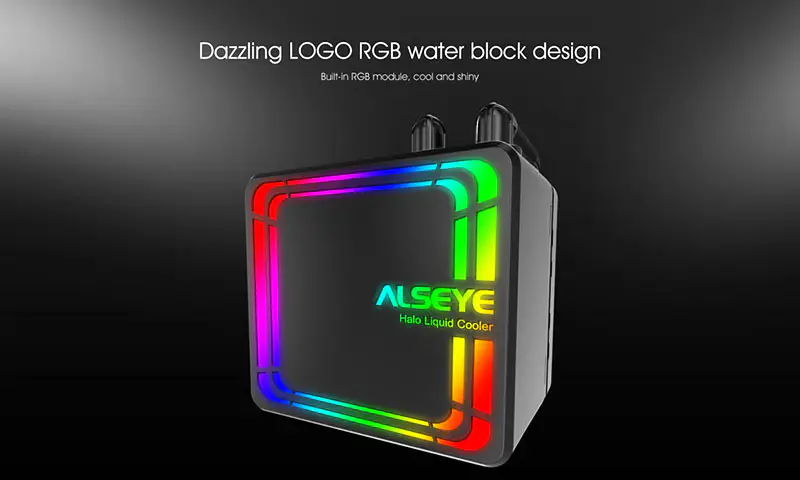 Alseye Cpu Cooler Rgb Vodní chlazení 120mm Pwm Fan Vodní chladič pro Lga 775/115x/1366/2011/am2/am3/am4