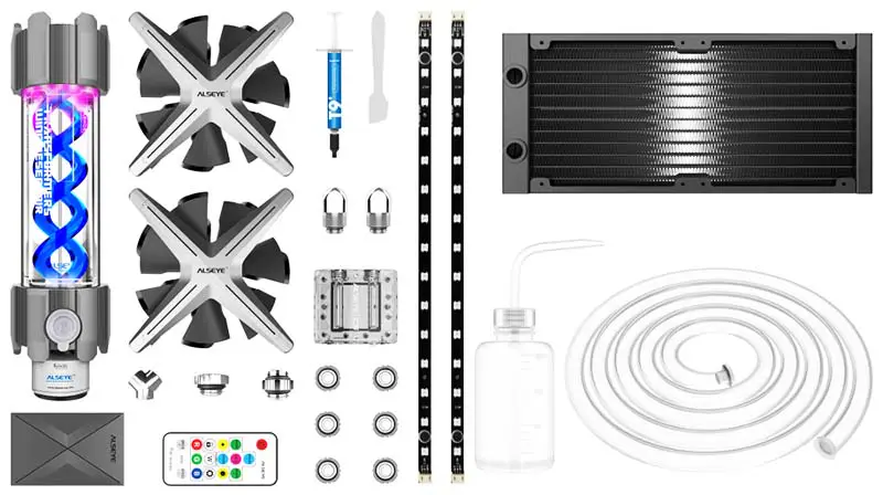 Alseye Diy X240 Sada ventilátorů pro vodní chlazení herního počítače