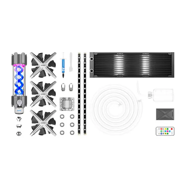 Alseye Diy X360 Systém vodního chlazení procesoru 4 Pin s chladicím čerpadlem a chladičem