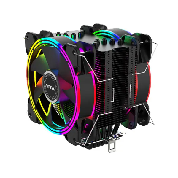 Alseye H120d Cpu Air Cooler Rgb Fan 12025mm Pwm 4 Pin 6 Heat Pipes Cooler