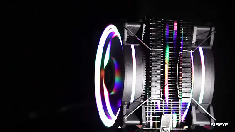 Alseye H120d Cpu Air Cooler Rgb Herní ventilátor do počítačové skříně 120mm s Pwm 4 pin 6 tepelných trubek Herní příslušenství