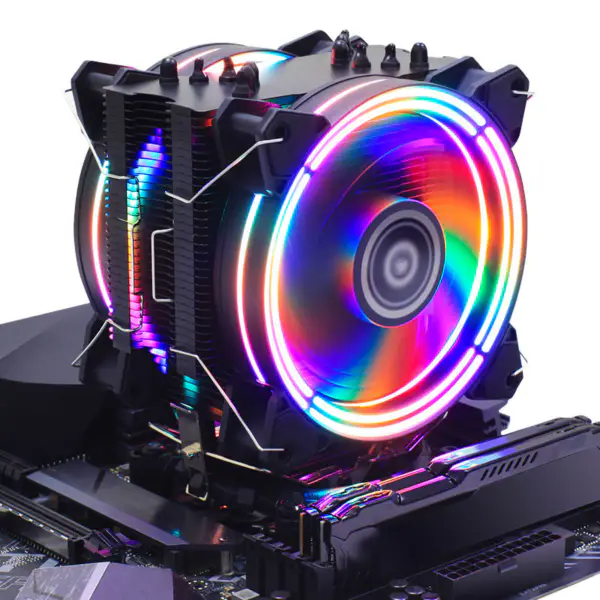 Alseye H120d Cpu Air Cooler Rgb Herní ventilátor do počítačové skříně 120mm s Pwm 4 pin 6 tepelných trubek Herní příslušenství