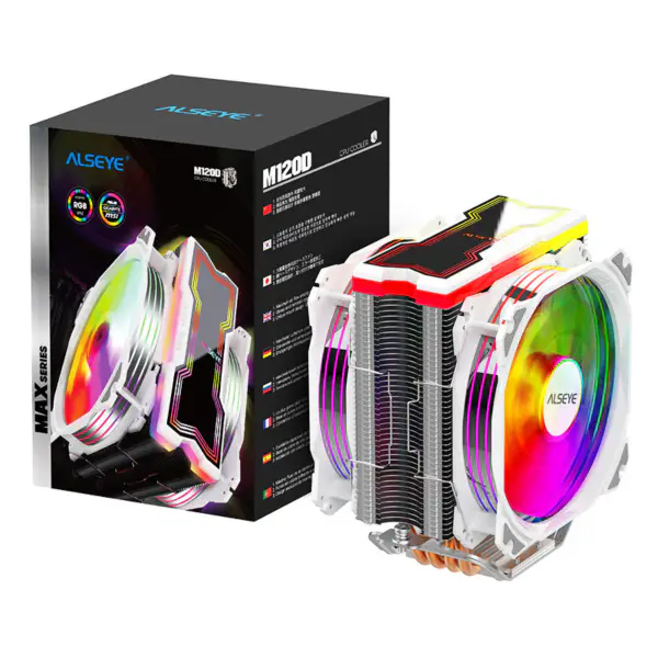 Alseye H120d Cpu Cooler Hot Selling Argb Lighting 120mm herní vzduchový chladič Měděná tepelná trubka