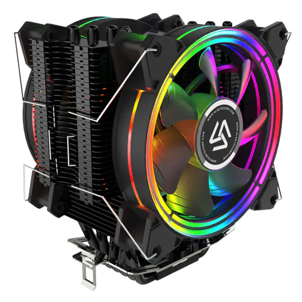 Alseye H120d Herní počítačový 120mm chladič procesoru s měděnou tepelnou trubicí a RGB ventilátorem