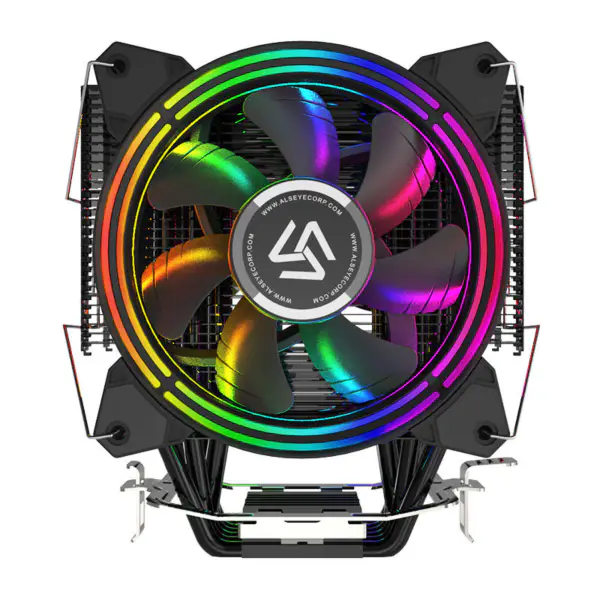Alseye H120d Herní počítačový 120mm chladič procesoru s měděnou tepelnou trubicí a RGB ventilátorem