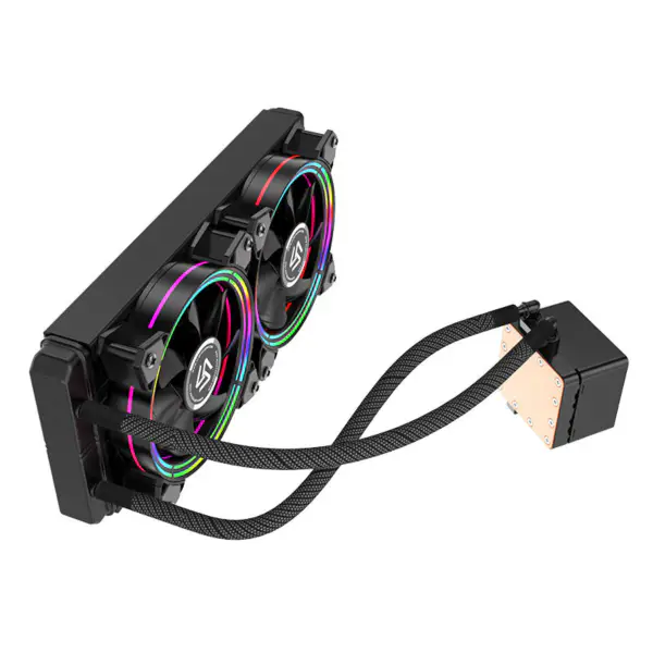 Alseye H240 Hot Selling 240mm kapalinový chladič se dvěma RGB ventilátory pro herní počítačové skříně