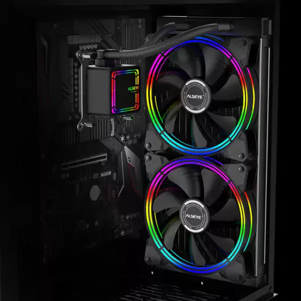 Alseye H280 140mm RGB ventilátor Vodní chladič Vysoce výkonný chladič kapalinového chlazení počítače