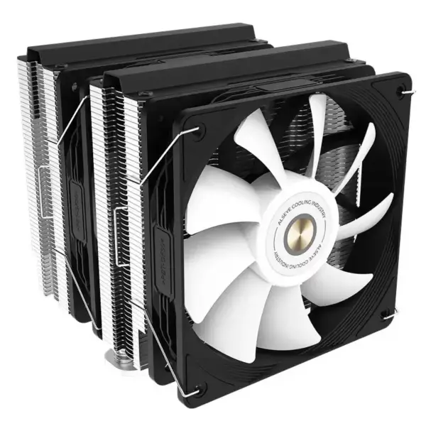 Alseye Vysoce výkonný dvouvěžový chladič procesoru se 6 tepelnými trubicemi a ventilátory, každý 120 mm Pwm 1800 otáček za minutu