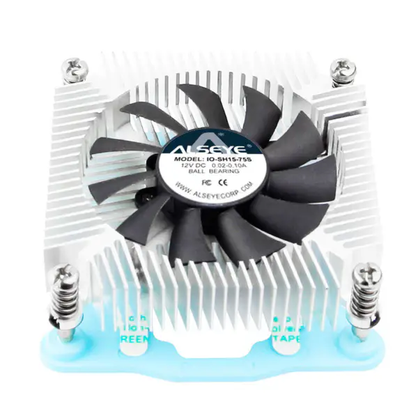 Alseye Io-sh15-65 Itx / Ops Hliníkový chladič Cpu Cooler, chladič ventilátoru 2500 ot/min 65mm chladicí ventilátor pro počítač