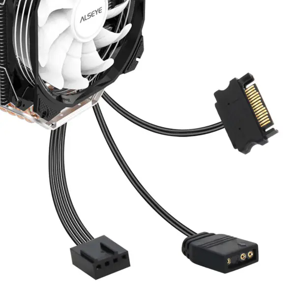 Alseye M120d 120mm Rgb Cup Cooler 1ks Vzduchový chladič černé barvy