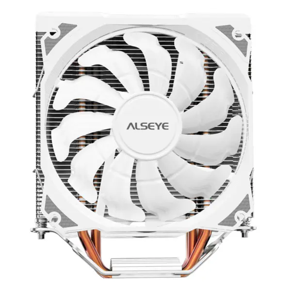 Alseye M120d V5 4 Heat Pipes Tower 120 mm White Pwm Argb Fan Cpu Cooler For Lga1200/115x /am4