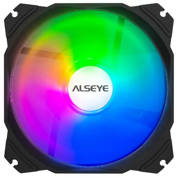 Alseye M120p Kit Black Frame Case Cooling Fan s nastavitelným RGB osvětlením