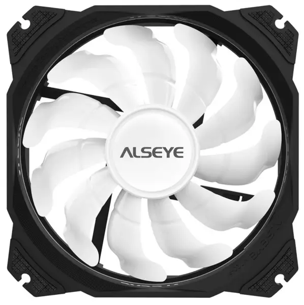 Alseye M120p Kit Black Frame Case Cooling Fan s nastavitelným RGB osvětlením