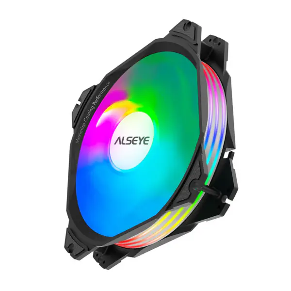Alseye M120p Kit Black Frame Case Cooling Fan s nastavitelným RGB osvětlením