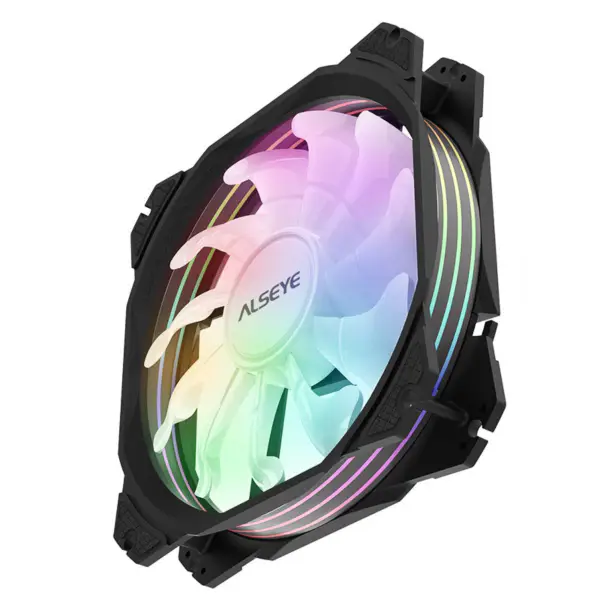 Alseye M120p Kit Black Frame Case Cooling Fan s nastavitelným RGB osvětlením