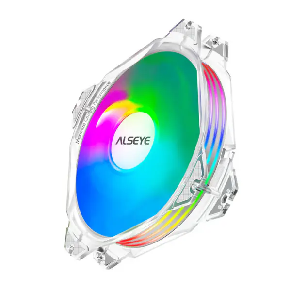 Alseye M120p Kit Transparent Color Adjustable Rgb Lighting 4pin Pwm + 3pin Rgb Support Case Fan