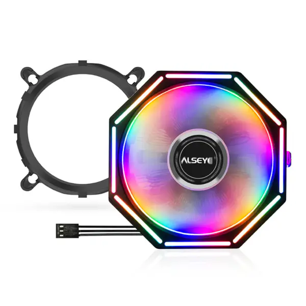 Chladič procesoru Alseye O120z Plus se 4pinovým Pwm konektorem a RGB osvětlením pro herní počítačové skříně