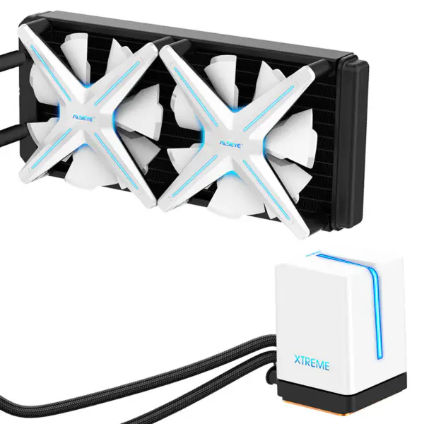 Alseye Pc chladič 240mm se 120mm ventilátory 4 Pin pro počítačové skříně Computer