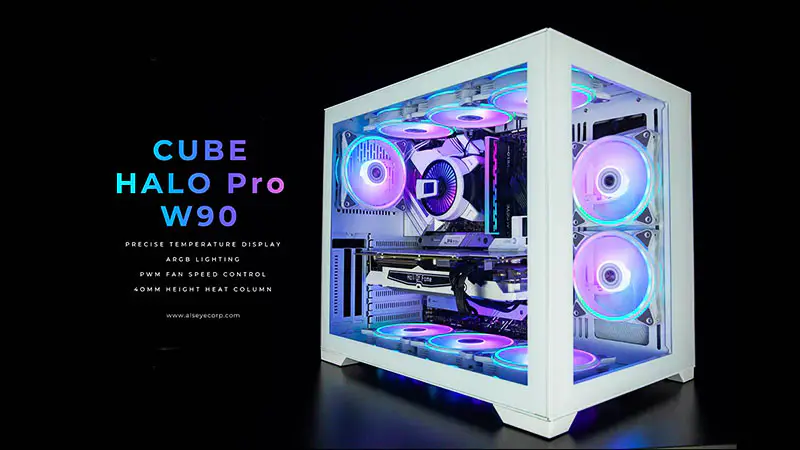 Alseye Pc RGB ventilátor Počítačový chladič pro Lga1700/1200/115x