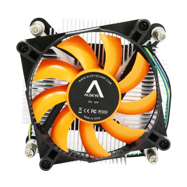 Alseye Thinnest 1u 4pin 2510 Pwm Fan For Itx Mini Case Aluminium Heatsink Cooler