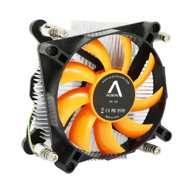 Alseye Thinnest 1u 4pin 2510 Pwm Fan For Itx Mini Case Aluminium Heatsink Cooler