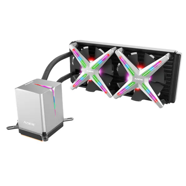 Alseye X240 Tiché adresovatelné RGB kroužkové ventilátory 240mm Cpu All-in-one Liquid Cooler Ventilátor vodního chlazení pro Intel/amd kompatibilní s hrami